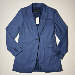 Banana Republic Linen Blend Long and Lean Blazer